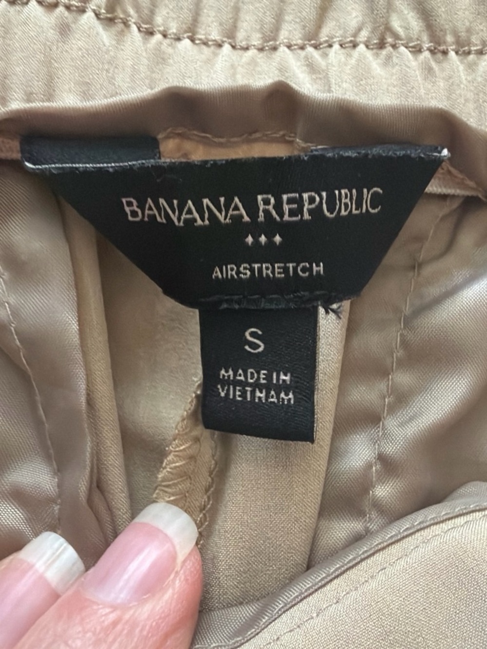 Women’s Banana Republic Casual Stretch Chino Cropped Pants — Tan - Picture 3 of 5